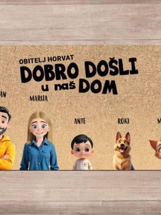 Personalizirani otirač - Obitelj iz crtića