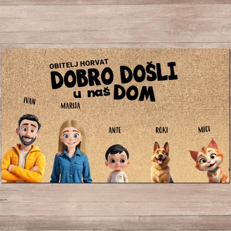 Personalizirani otirač - Obitelj iz crtića