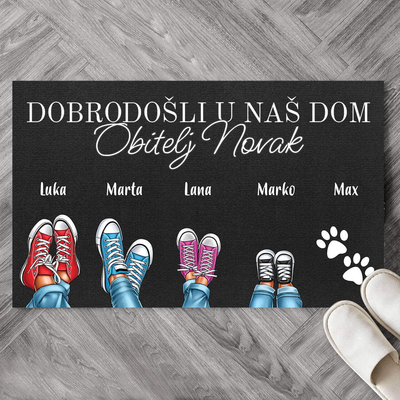 Personalizirani otirač - Obiteljske cipele