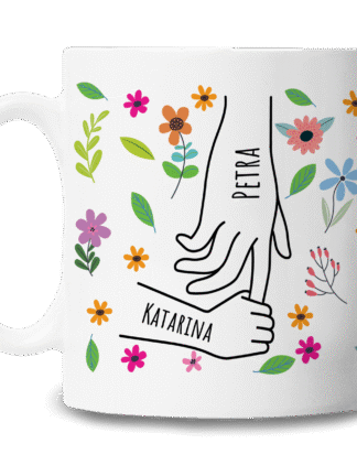 Personalizirana šalica za mamu i baku – Držimo se za ruke