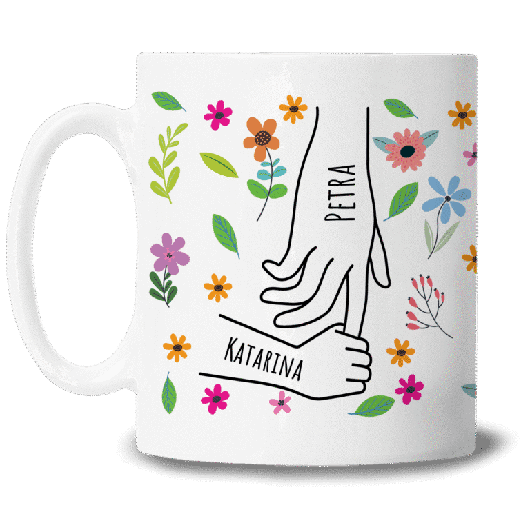 Personalizirana šalica za mamu i baku – Držimo se za ruke