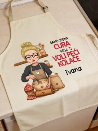 Personalizirana pregača – Samo jedna cura, koja voli peći kolače
