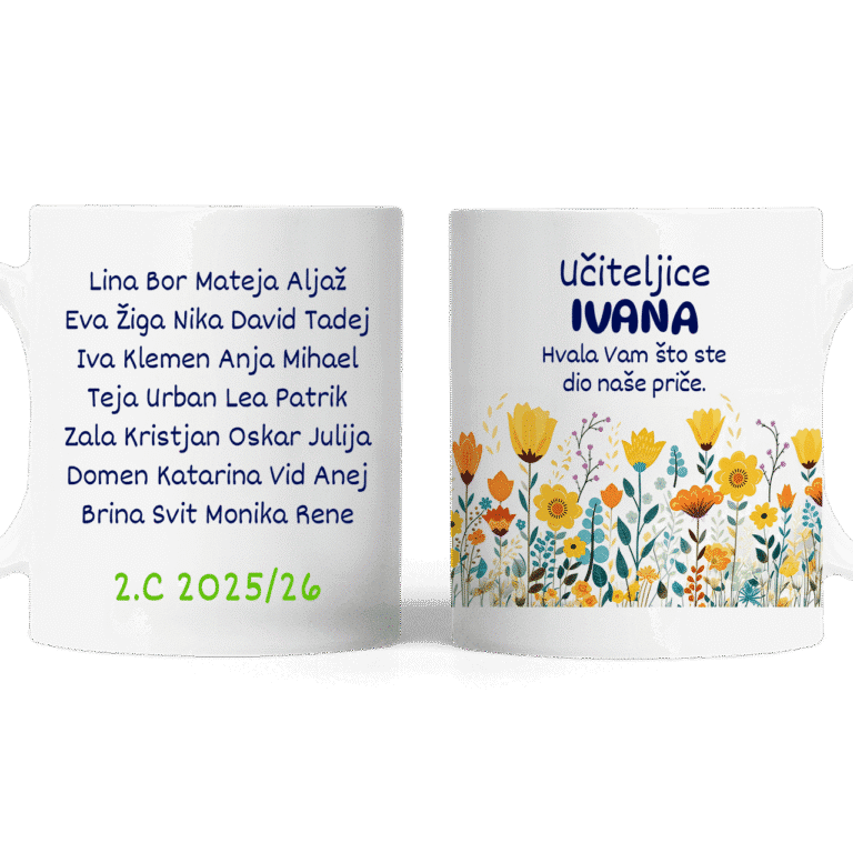 Personalizirana šalica - Hvala, učiteljice