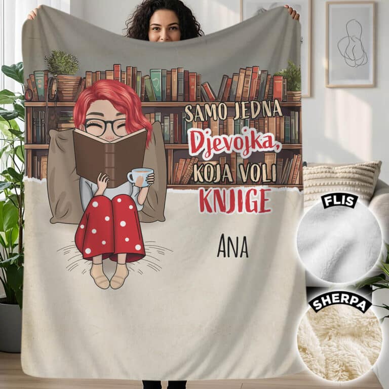 Personalizirana deka za ljubitelje knjiga